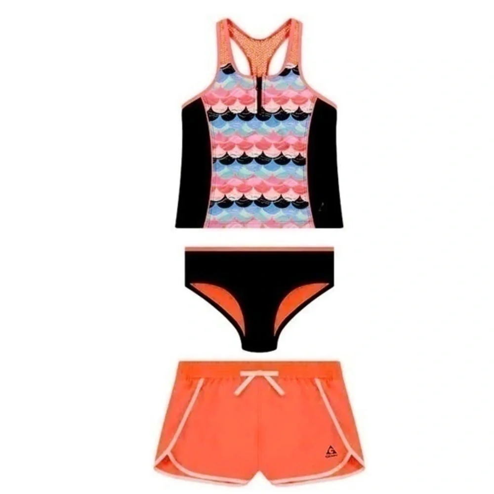 NWT! Gerry Girls three piece swim set size medium 10/12